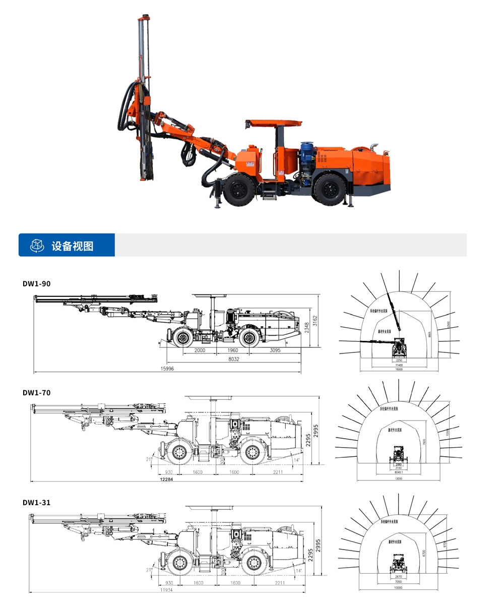 礦用液壓掘進(jìn)鉆車設(shè)備視圖